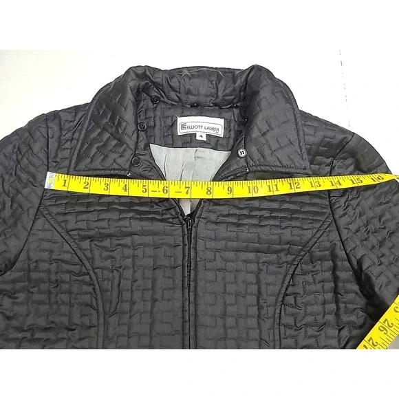 Elliott Lauren Knee‎ Length Quilted Jacket Sm Office Casual Capsule Missing Hood - Picture 7 of 9